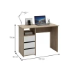 Компьютерный стол Marina 3563_M25Stol3PlokiOtkritiyMix, ЛДСП, 75x52x104 см, коричневый/белый Компьютерный стол Marina 3563_M25Stol3PlokiOtkritiyMix, ЛДСП, 75x52x104 см, коричневый/белый