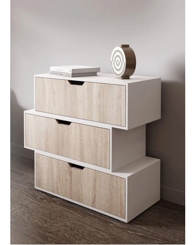 Komod Letta, LDSP, ağ/bej, 90x30x90 sm