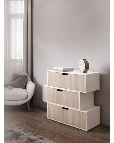 Komod Letta, LDSP, ağ/bej, 90x30x90 sm
