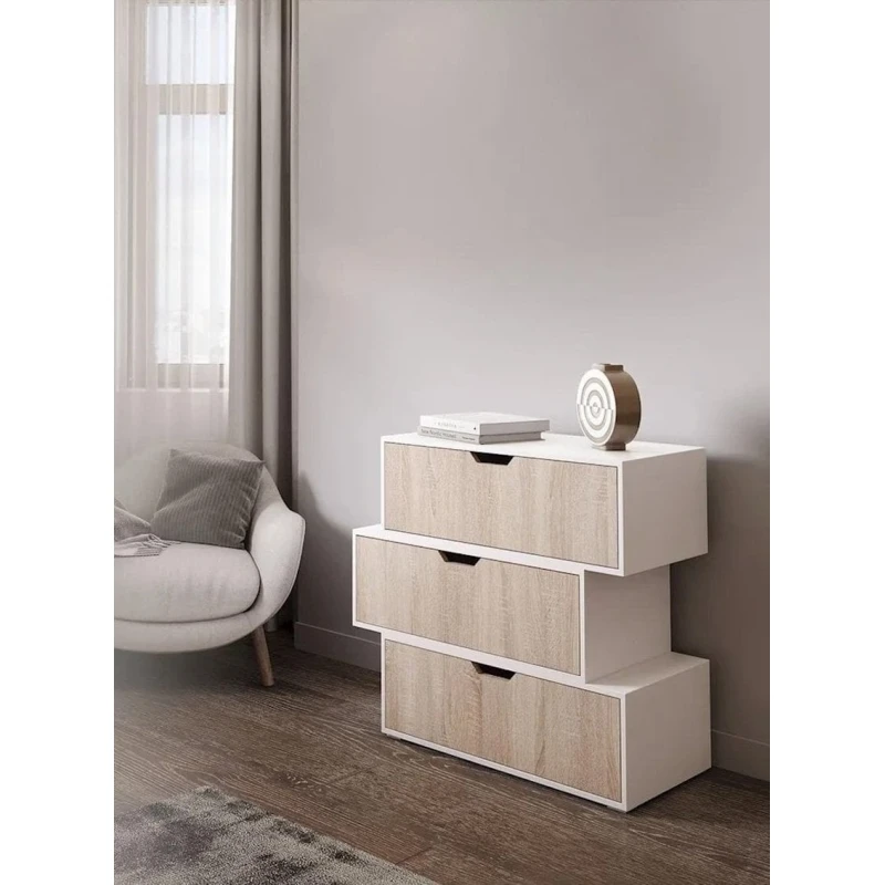 Комод Letta, ЛДСП, белый/бежевый, 90x30x90 см Комод Letta, ЛДСП, белый/бежевый, 90x30x90 см