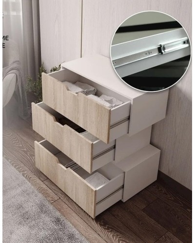 Komod Letta, LDSP, ağ/bej, 90x30x90 sm
