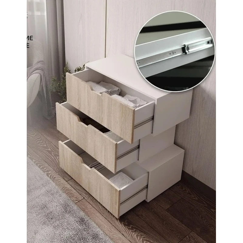 Комод Letta, ЛДСП, белый/бежевый, 90x30x90 см Комод Letta, ЛДСП, белый/бежевый, 90x30x90 см