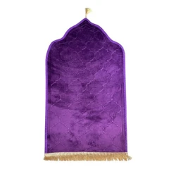 Коврик для намаза Ümmü-Gülsüm_0007, велюр, с магнитом, фиолетовый Коврик для намаза Ümmü-Gülsüm_0007, велюр, с магнитом, фиолетовый