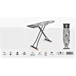 Гладильная доска Perilla IB-1007, 124х43 см, черная/оранжевая