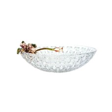 Meyvə qabı Hom-me 104377, 26x26x9 sm, büllur, şəffaf