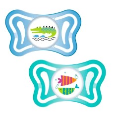 Əmziklər dəsti Chicco Physio Light, 16-36 ay, silikon, 2 əd, mavi