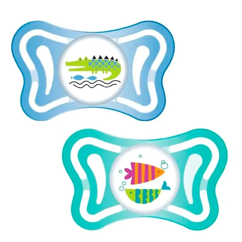 Набор пустышек Chicco Physio Light, 16-36 месяцев, силикон, 2 шт, голубой