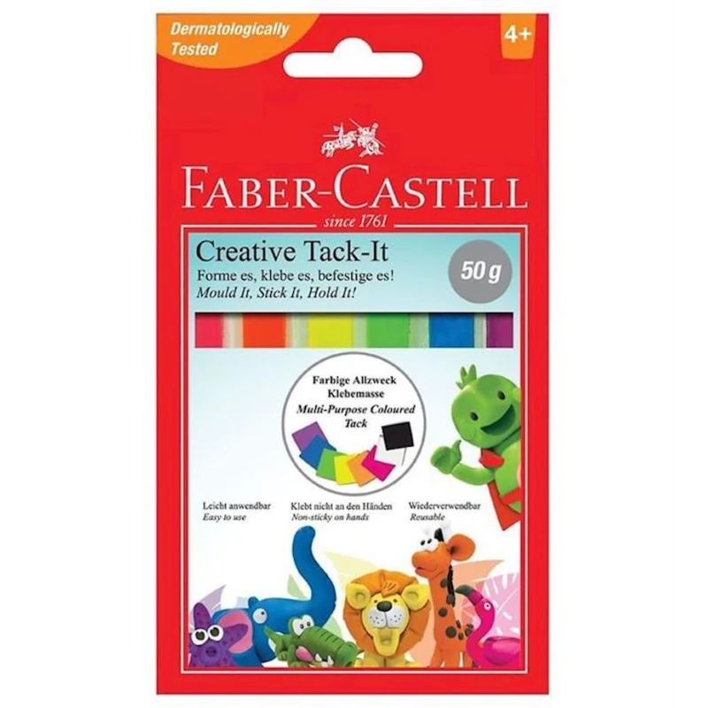 Двухсторонняя клейкая лента Faber-Castell Tack-It 187094, 6 цветов