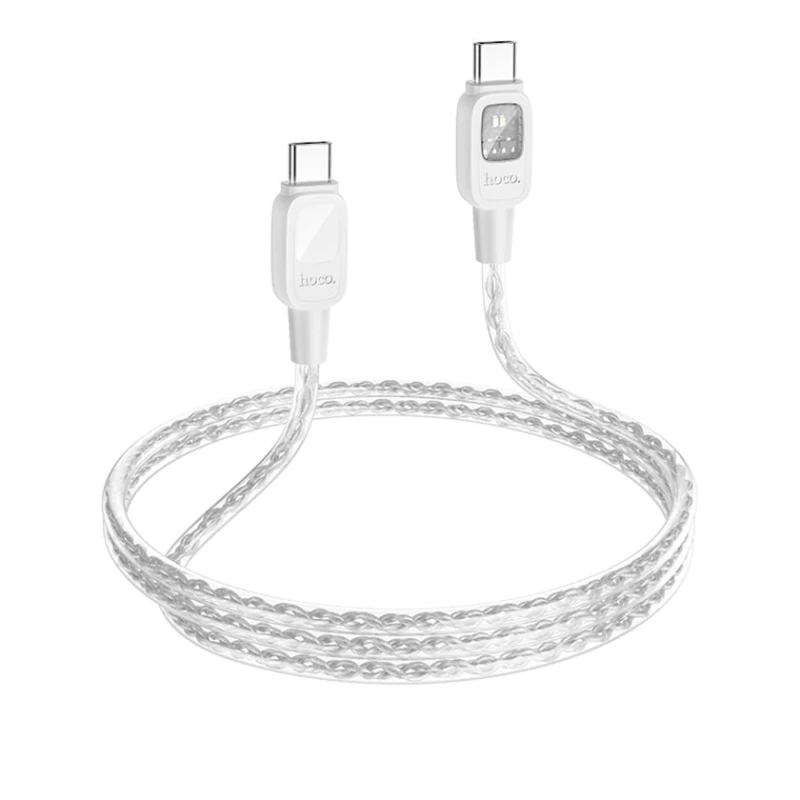 Kabel USB Hoco U124 Type-C to Type-C 60 W, 1.2 m, boz
