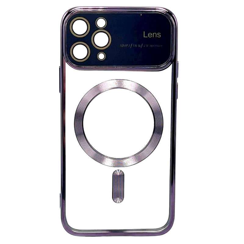 Чехол Auto Focus Magsafe для Apple iPhone 11 Pro Max Transparent Purple Чехол Auto Focus Magsafe для Apple iPhone 11 Pro Max Transparent Purple