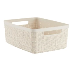 Корзина для хранения JYSK Jute 20x27x11 см, 5 л, пластик, кремовая