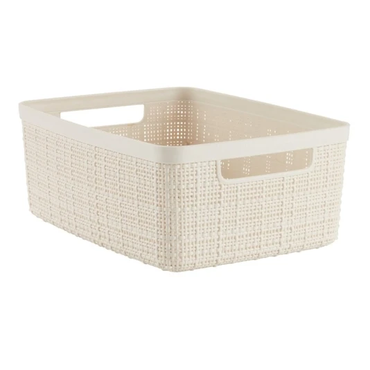 Корзина для хранения JYSK Jute 20x27x11 см, 5 л, пластик, кремовая