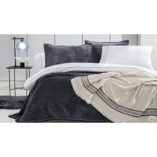 Yataq dəsti Yataş King XL, yorğan üzü 220х240 sm, mələfə 240х280 sm, yastıq üzü 50x70 sm (2 əd), ikinəfərlik, kətan/pambıq, ağ/qara