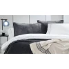 Комплект постельного белья Yataş King XL, пододеяльник 220х240 см, простыня 240х280 см, наволочка 50х70 см (2 шт), двуспальный, лен/хлопок, белый/черный Комплект постельного белья Yataş King XL, пододеяльник 220х240 см, простыня 240х280 см, наволочка 50х70 см (2 шт), двуспальный, лен/хлопок, белый/черный