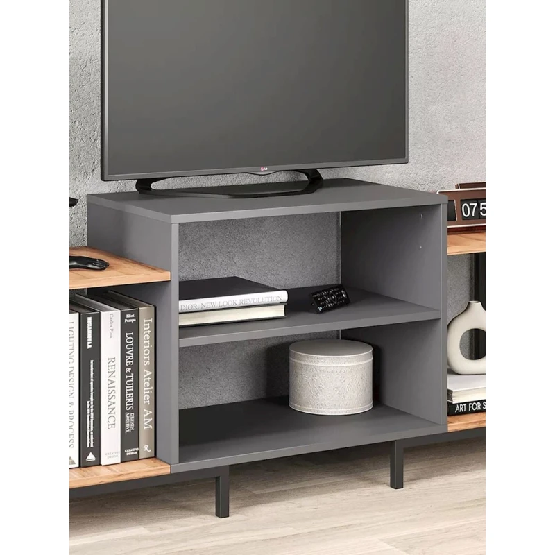 Тумба под ТВ 3563_LETNEW2YarusVotAnd, ЛДСП, разноцветная, 139x38x59 см Тумба под ТВ 3563_LETNEW2YarusVotAnd, ЛДСП, разноцветная, 139x38x59 см