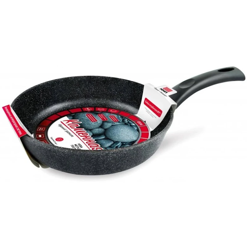 Сковородка Нева Металл Каменная Чёрный Гранит 18124, 24 см, алюминий, черная