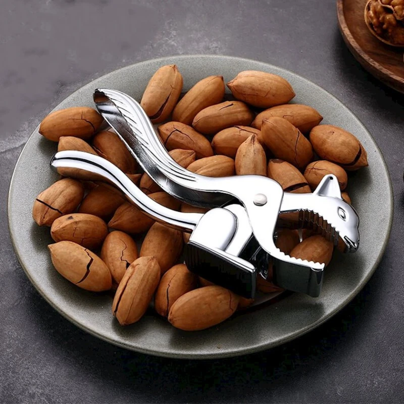 Орехокол Bautech Белочка Щелкунчик, 18х2.5х8.2 см, цинковый сплав, серебристый