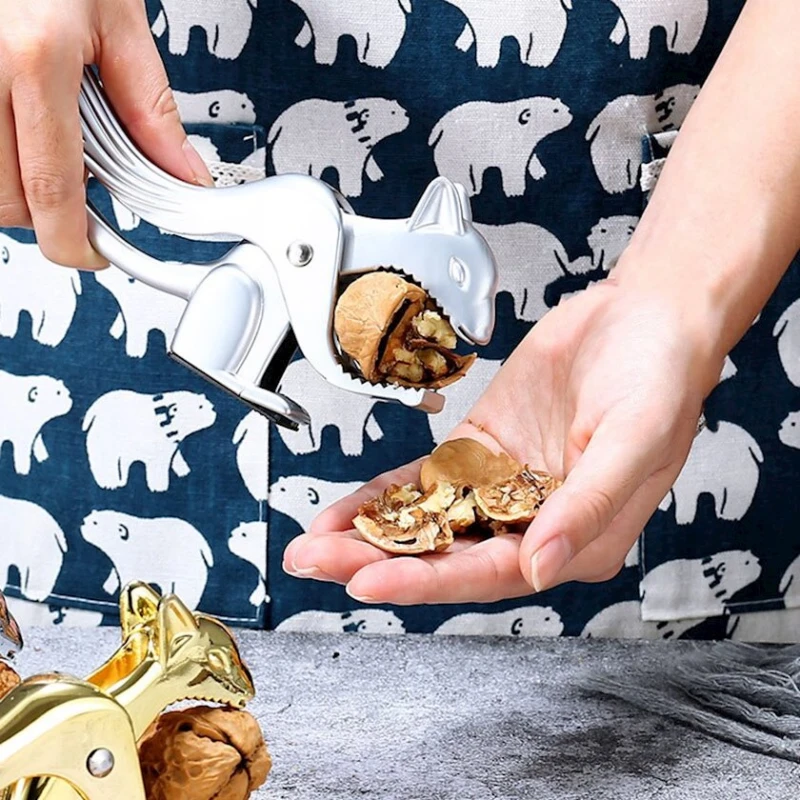 Орехокол Bautech Белочка Щелкунчик, 18х2.5х8.2 см, цинковый сплав, серебристый