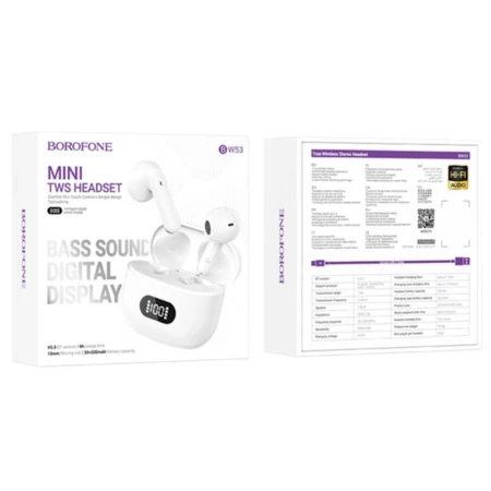 Беспроводные наушники Borofone BW53 Elegant White