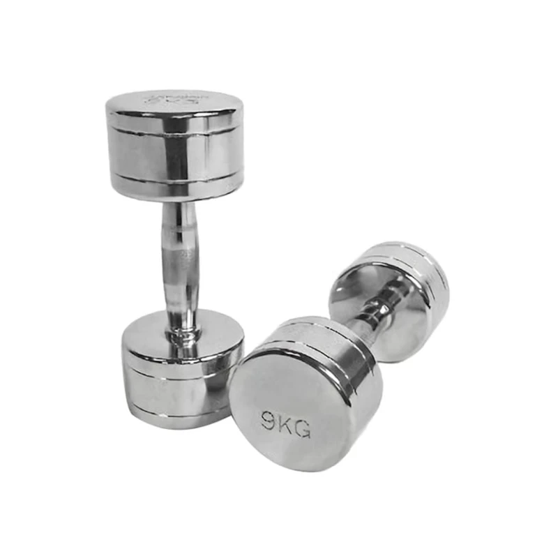 Гантели WS0047, 9 кг x 2 шт, никель