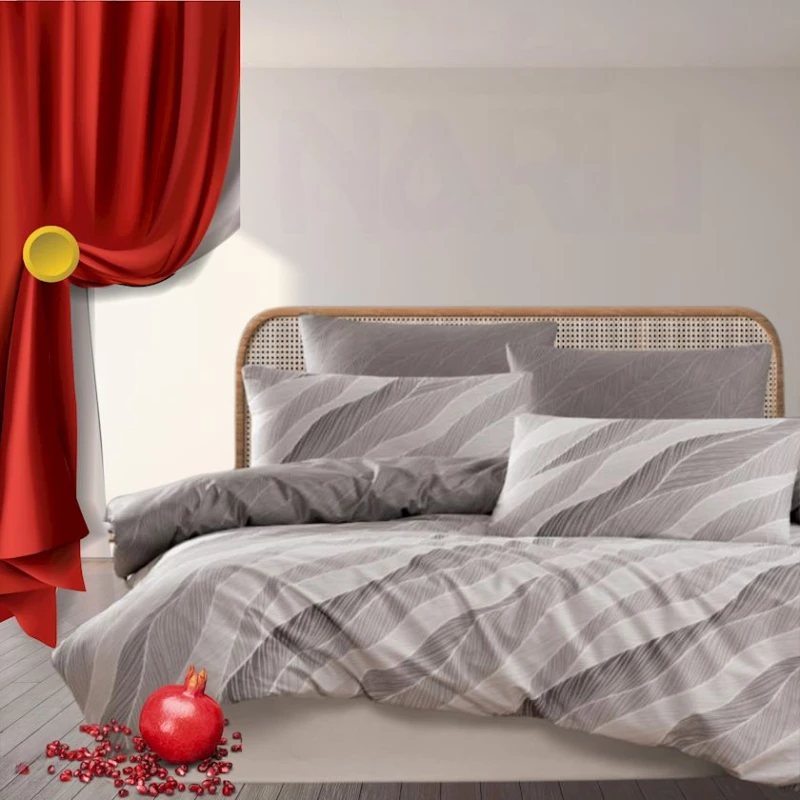 Комплект постельного белья Narlı 001115, пододеяльник 160x220 см, простыня 180x240 см, наволочка 50х70 см, односпальный, хлопок, разноцветный