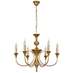 Люстра подвесная Şəms Aydınlatma 85025-6, 8xE14, античное золото, металл, 60x70 см - 8133- 8 AB