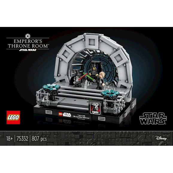 Konstruktor LEGO Star Wars Emperor's Throne Room™ Diorama 75352, 18+ yaş, 807 hissə
