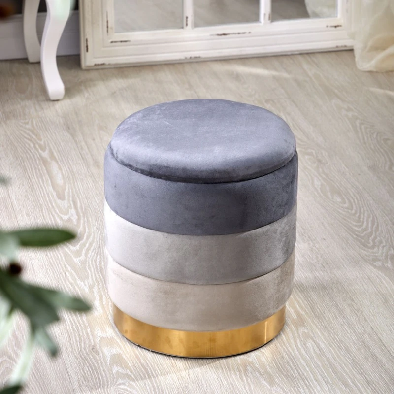 Пуфик 75, ткань, серый, 40x35x35 см Пуфик 75, ткань, серый, 40x35x35 см