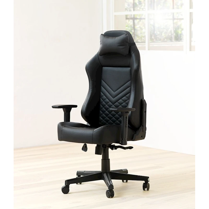 Игровое кресло JYSK Abildaa 3601165, 70x70x124-133 см, черное Игровое кресло JYSK Abildaa 3601165, 70x70x124-133 см, черное