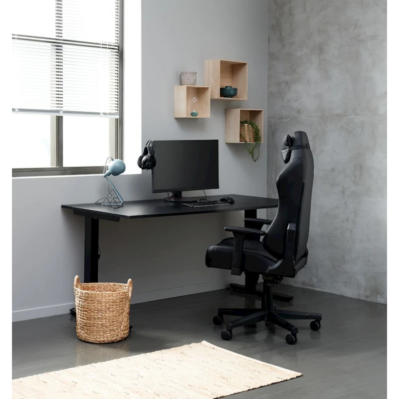 Игровое кресло JYSK Abildaa 3601165, 70x70x124-133 см, черное Игровое кресло JYSK Abildaa 3601165, 70x70x124-133 см, черное