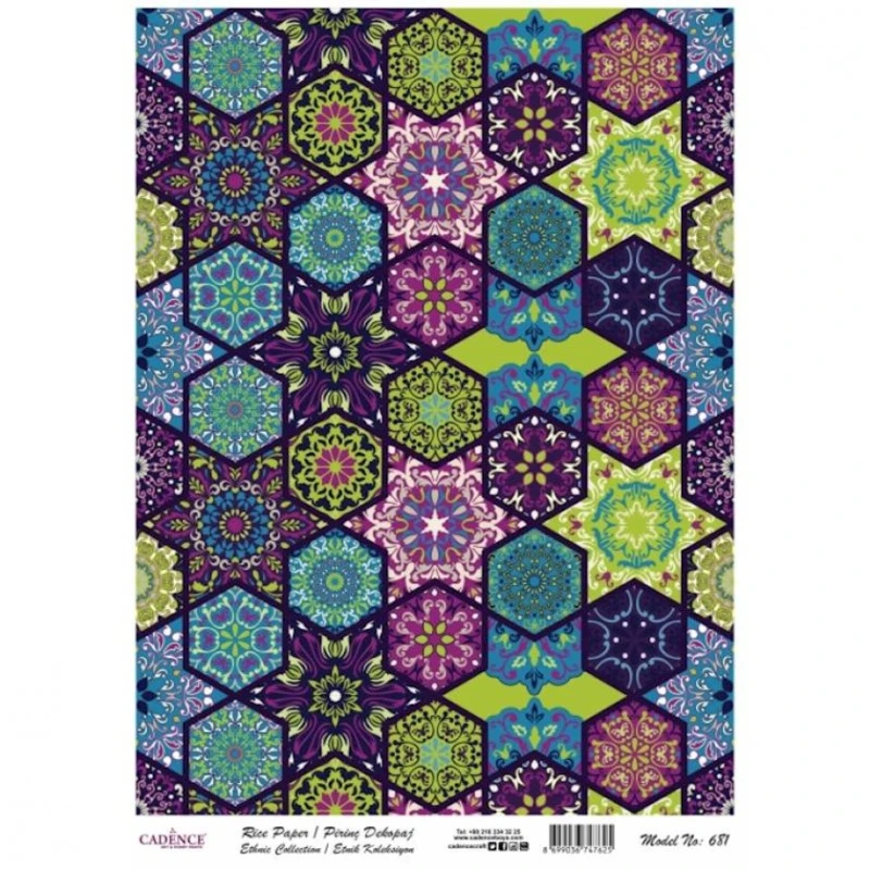 Рисовая бумага для декупажа Cadence - 681 Рисовая бумага для декупажа Cadence - 681