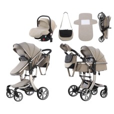 Uşaq arabası Kidilo G600+C, bej
