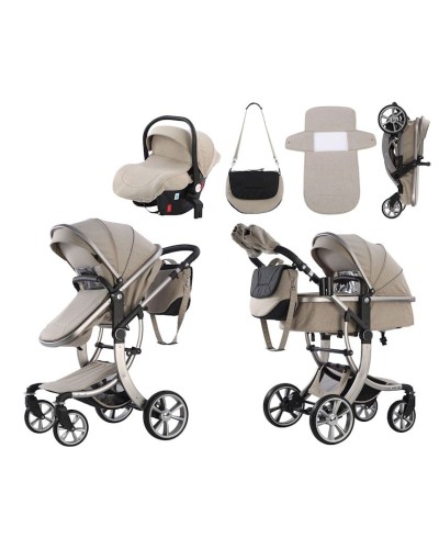 Uşaq arabası Kidilo G600+C, bej
