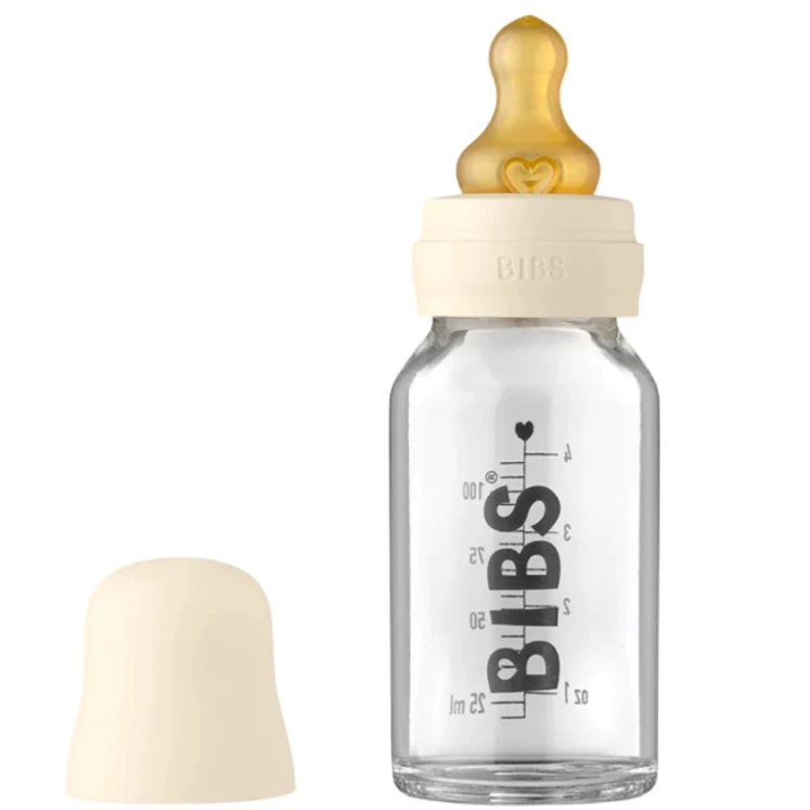 Бутылочка для кормления Bibs, 110 мл, белая