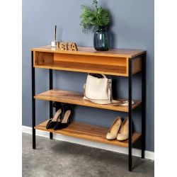 Консоль 28x90x90 см, ЛДСП, коричневая