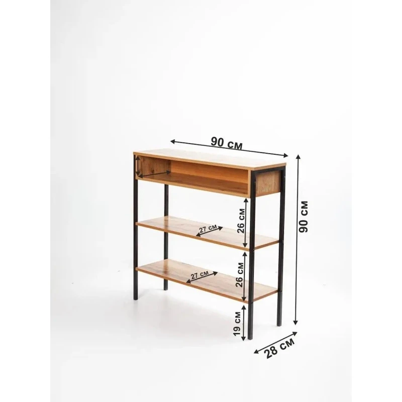 Консоль 28x90x90 см, ЛДСП, коричневая Консоль 28x90x90 см, ЛДСП, коричневая