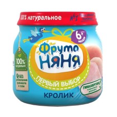 Ətli püre ФрутоНяня Кролик, 80 q