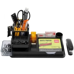 Канцелярский набор Deli 38252A, 17 предметов, черный