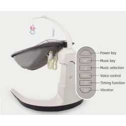 Кресло-качалка baby_256, серая, 0-36 мес