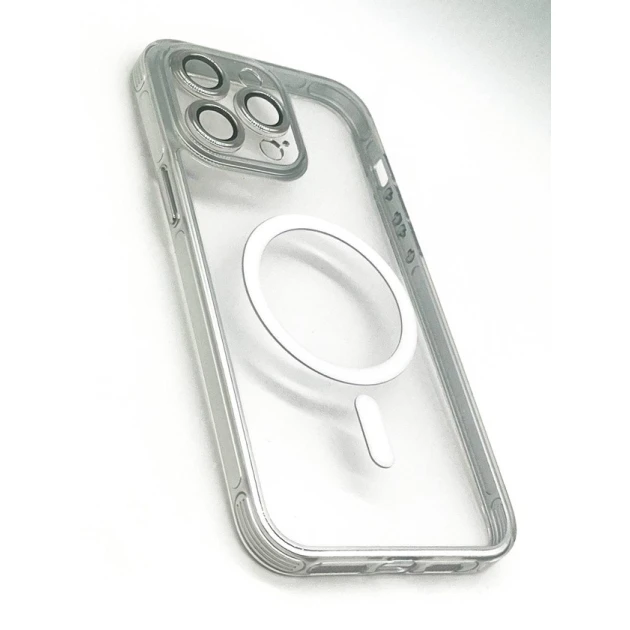 Чехол MagSafe Case для Apple iPhone 15 Pro Max Silver