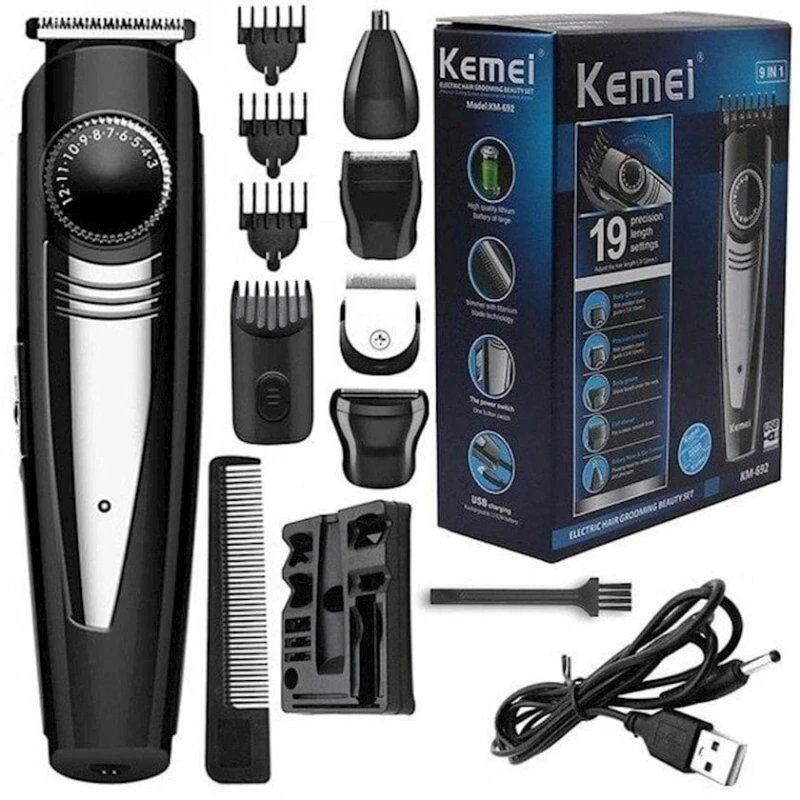 Машинка для стрижки волос Kemei KM-692 Black Машинка для стрижки волос Kemei KM-692 Black