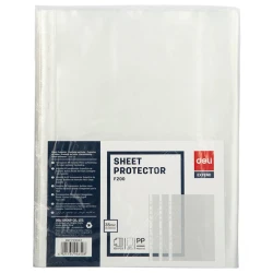 Файлы Deli EF20002 А4, 100 шт, 35 мкм, прозрачный