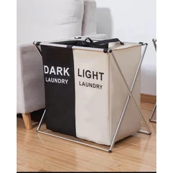 Корзина для белья AH31FOG1, черная/бежевая, 39x60x60 см Корзина для белья AH31FOG1, черная/бежевая, 39x60x60 см
