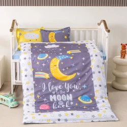 Комплект детского постельного белья ET-1327, пододеяльник 100x150 см, простыня 110x160 см, наволочка 35х45 см, сатин, разноцветный