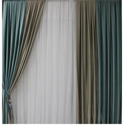 Шторы Sahara SHA-000004, бежевые/зеленые Шторы Sahara SHA-000004, бежевые/зеленые