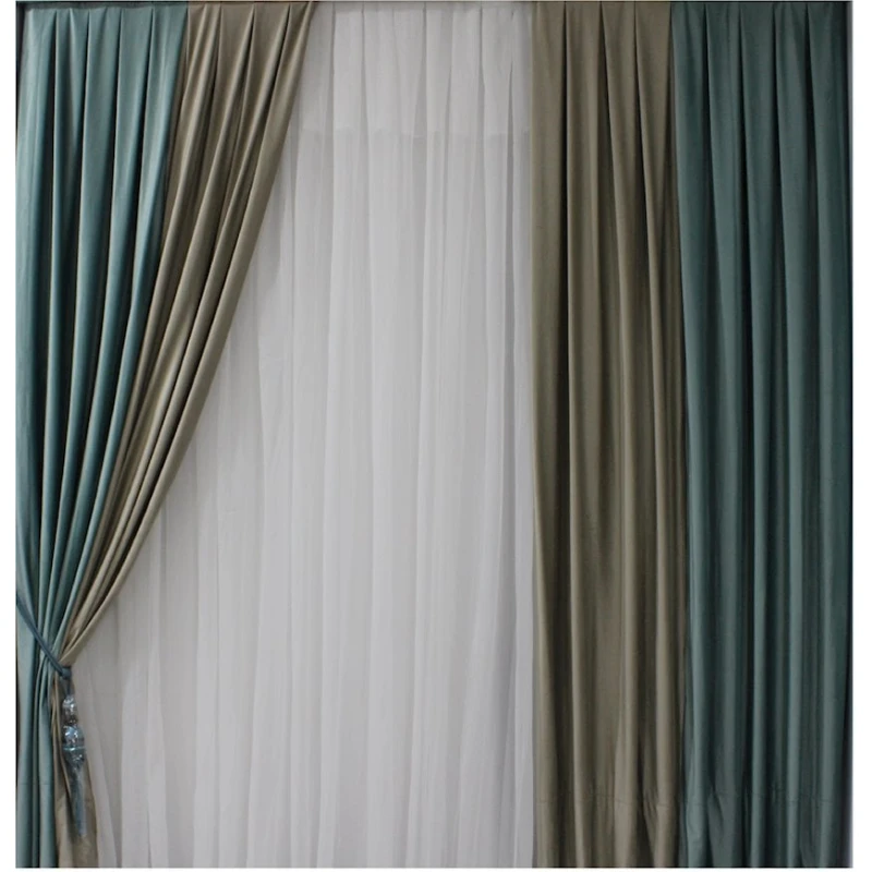 Шторы Sahara SHA-000004, бежевые/зеленые Шторы Sahara SHA-000004, бежевые/зеленые