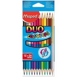 Набор цветных карандашей Maped Duo Color'Peps, 12 шт