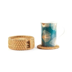 Набор подставок Hom-me 101763, 10 см, 6 шт, ротанг, коричневый Набор подставок Hom-me 101763, 10 см, 6 шт, ротанг, коричневый