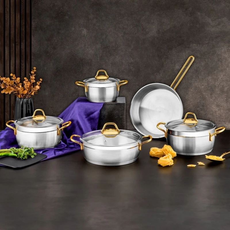 Набор посуды Ozlife FS-138, серебристый, 5 предметов Набор посуды Ozlife FS-138, серебристый, 5 предметов