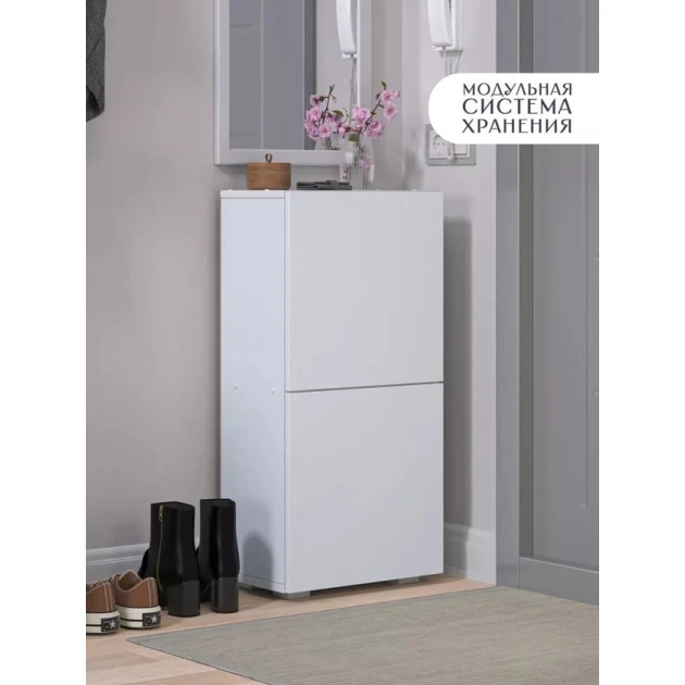 Тумба для прихожей Letta 3563_Letta25Door2Wh, ЛДСП, 24x39x80 см Тумба для прихожей Letta 3563_Letta25Door2Wh, ЛДСП, 24x39x80 см